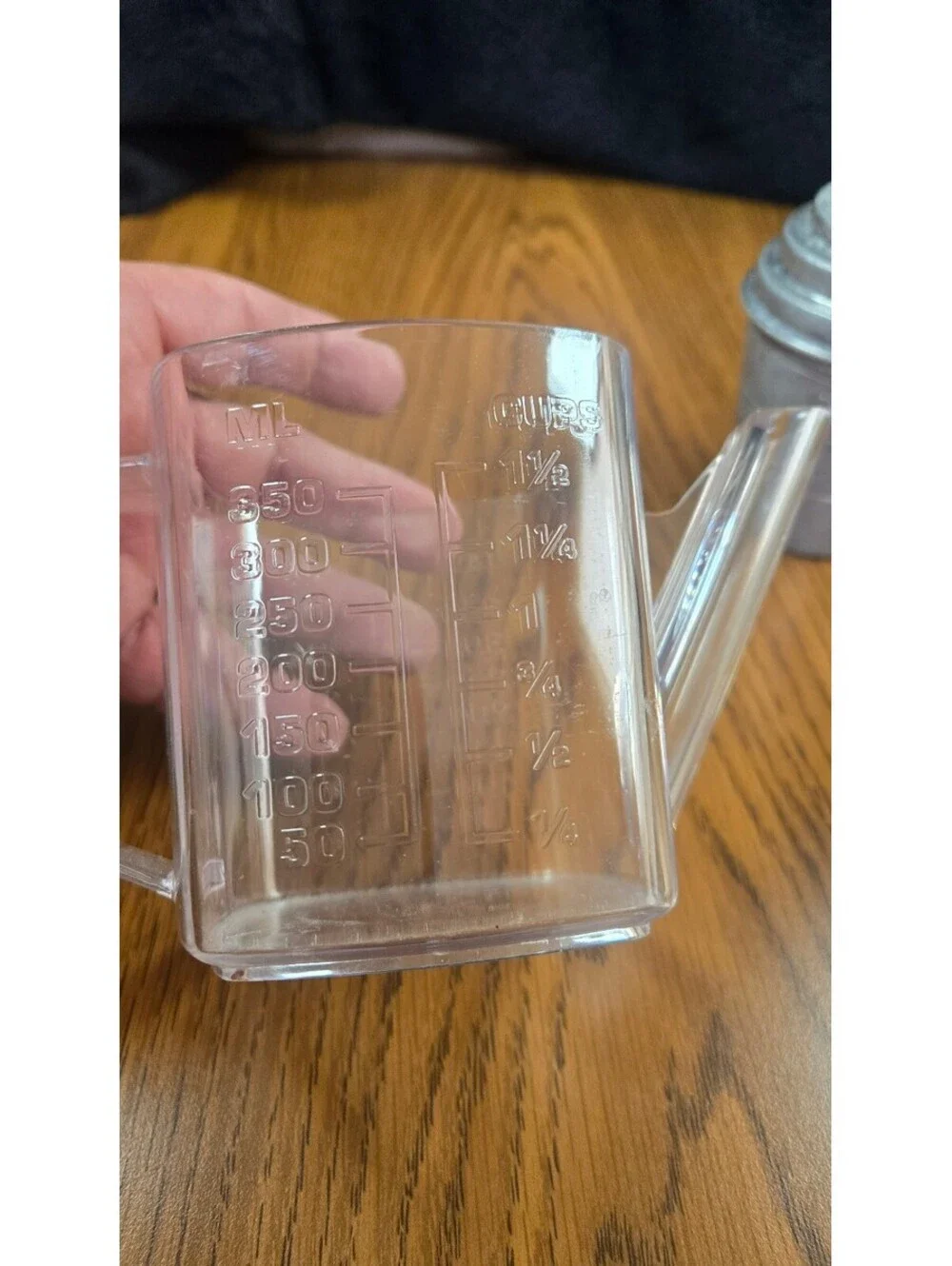 Vintage Marathon Metal Measuring Cup Set with Clear Plastic Measuring Cup